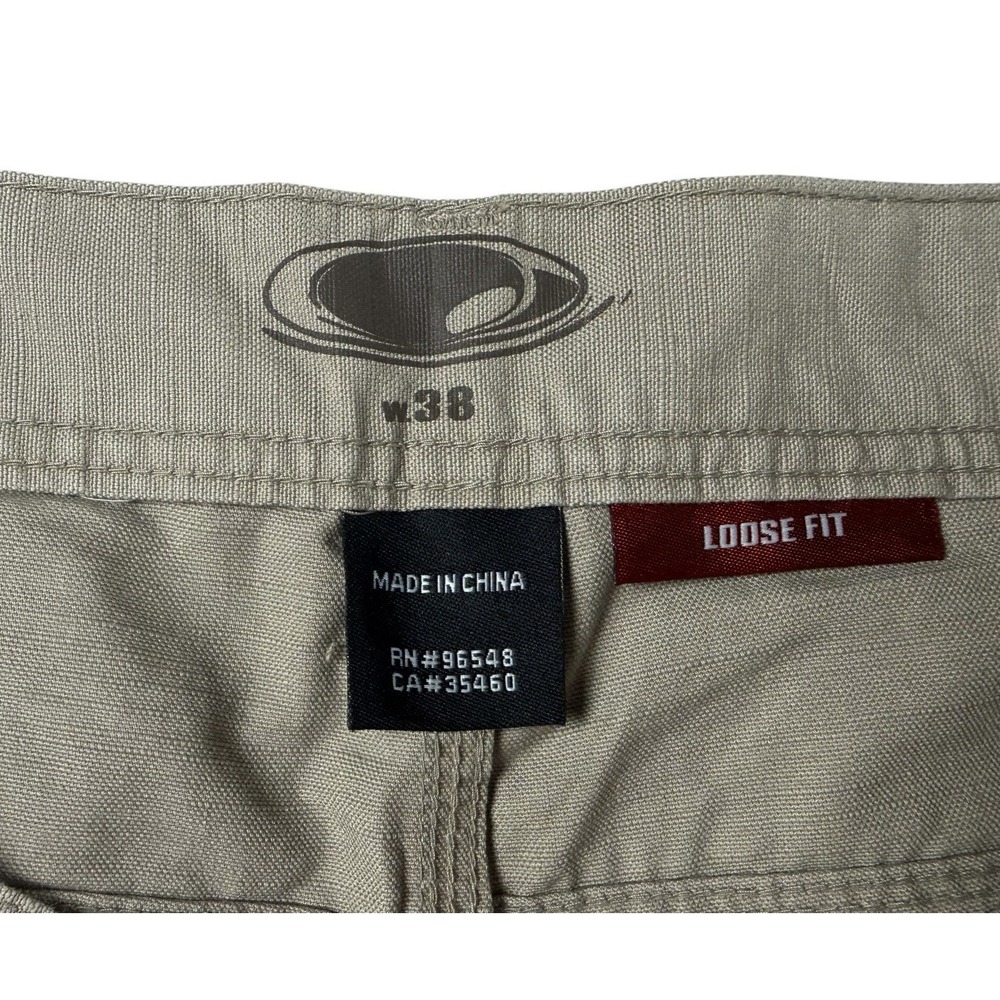 OAKLEY Shorts Mens 38 Khaki Fingerprint 2.8 Loose Fit Y2K Skate Golf 2006 NEW - Picture 6 of 13